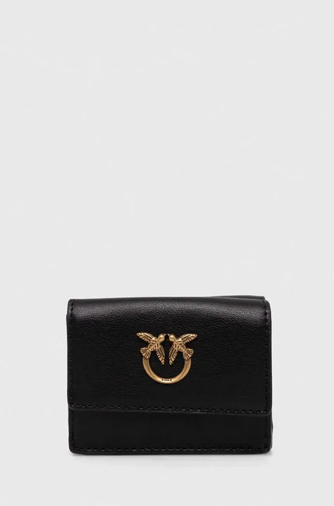 Usnjena denarnica Pinko ženski, črna barva