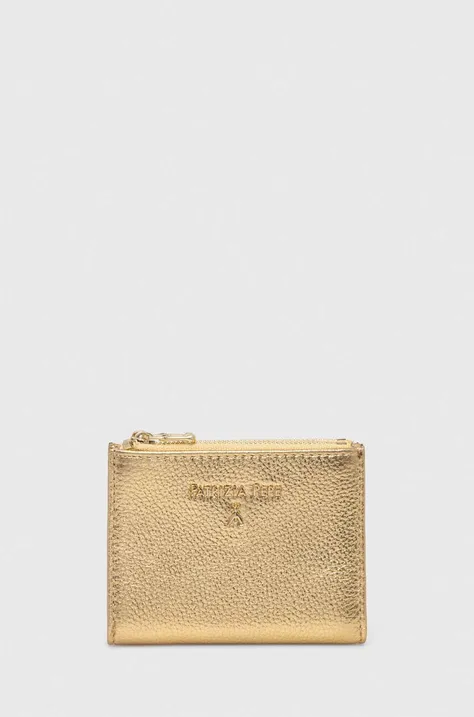 Kožená peňaženka Patrizia Pepe dámsky, zlatá farba