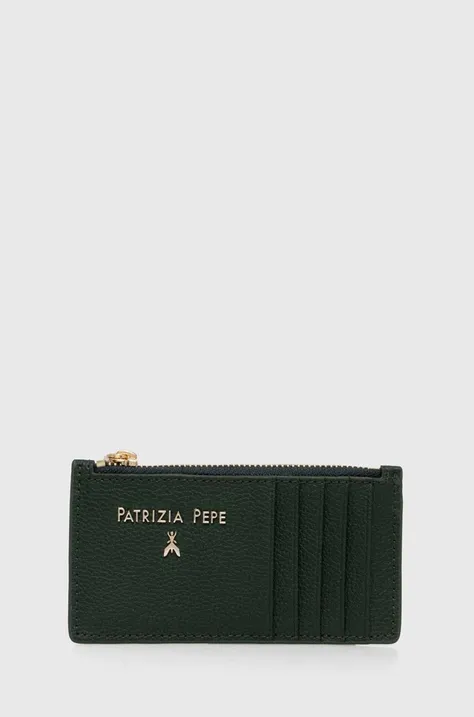 Kožená peňaženka Patrizia Pepe dámsky, zelená farba, CQ9105 L001