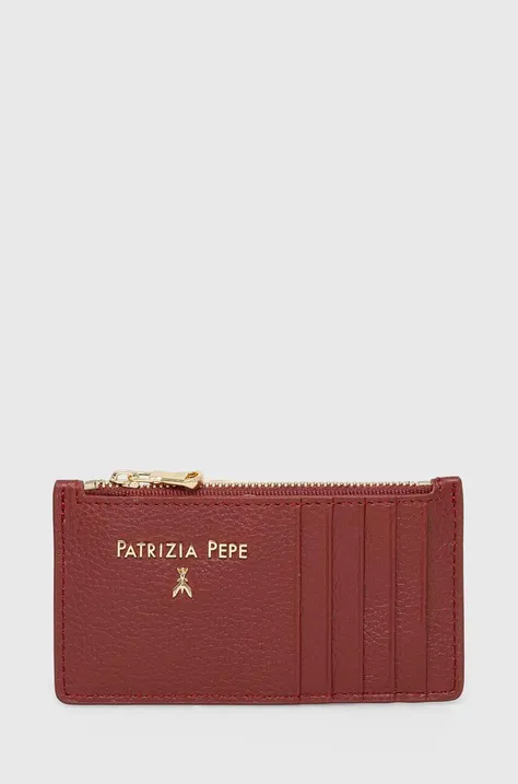 Patrizia Pepe portofel de piele femei, culoarea bordo