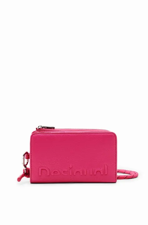 Desigual portfel damski kolor różowy