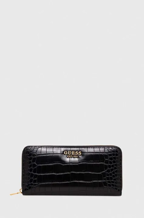 Peňaženka Guess LAUREL dámsky, čierna farba, SWCX85 00460