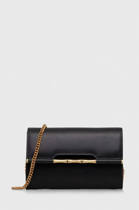 Kožená peňaženka Guess dámsky, čierna farba