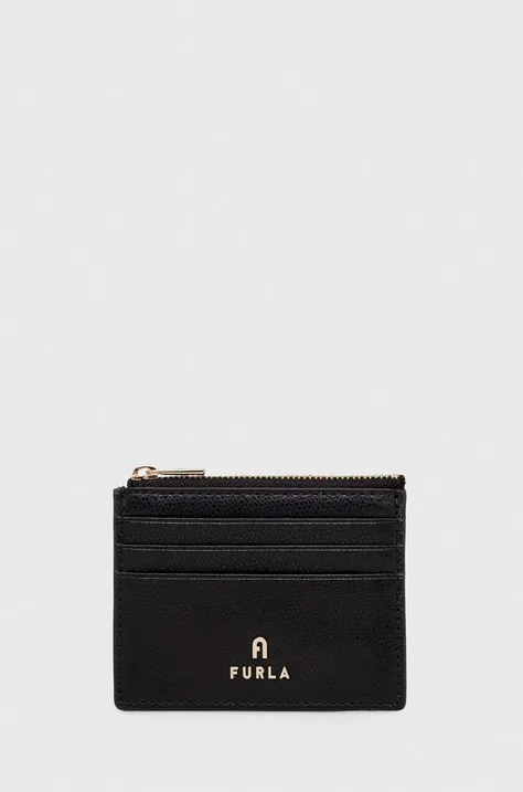 Шкіряний гаманець Furla жіночий колір чорний