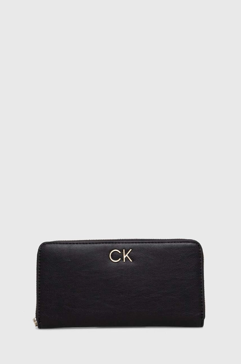 Peňaženka Calvin Klein dámsky, čierna farba, K60K609699