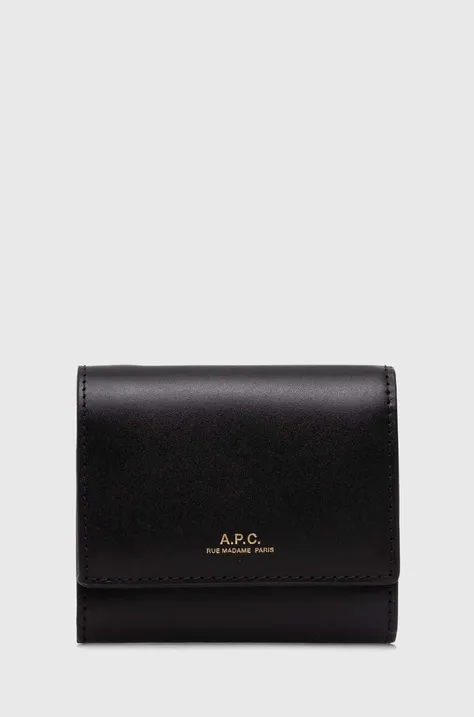 A.P.C. leather wallet women’s black color