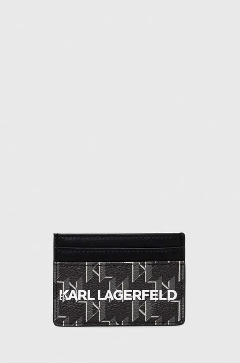 Pouzdro na karty Karl Lagerfeld černá barva