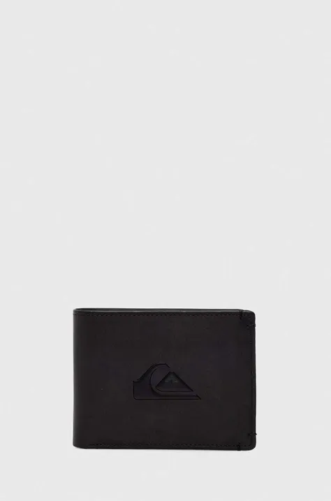 Шкіряний гаманець Quiksilver чоловічий колір чорний