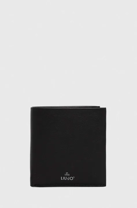 Δερμάτινο πορτοφόλι Liu Jo ανδρικά, χρώμα: μαύρο