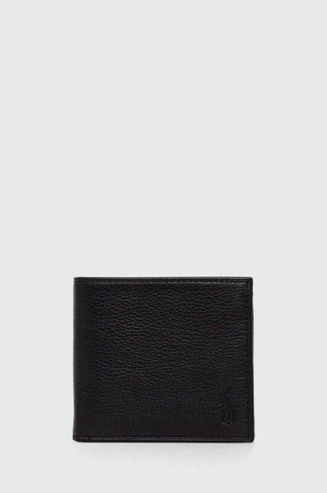 Polo Ralph Lauren portofel de piele bărbați, culoarea negru 405914235