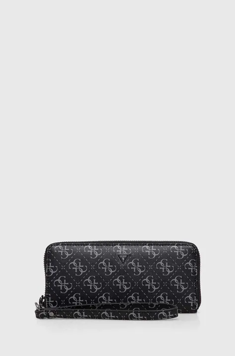 Kožená peňaženka Guess VEZZOLA pánsky, čierna farba, SMVELE LEA77