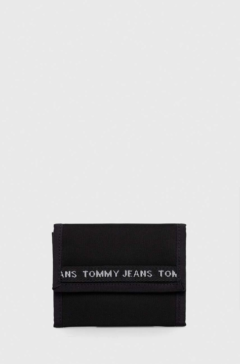 Tommy Jeans portofel barbati, culoarea negru