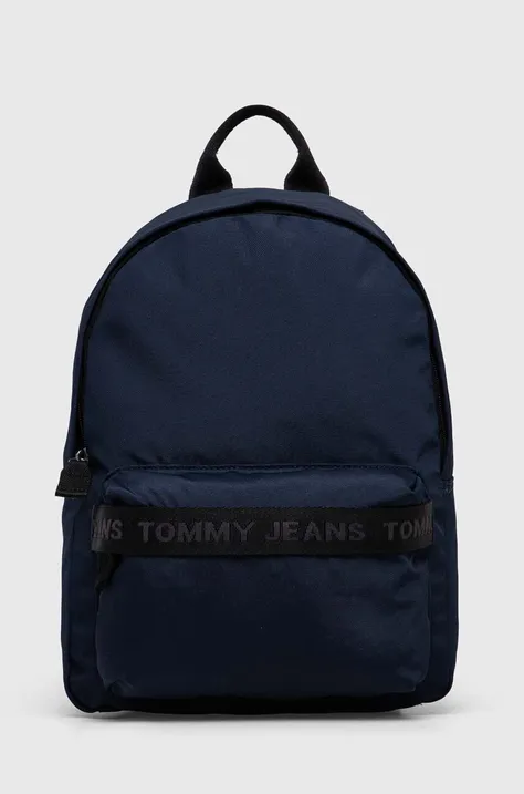 Batoh Tommy Jeans dámský, tmavomodrá barva, malý, s potiskem