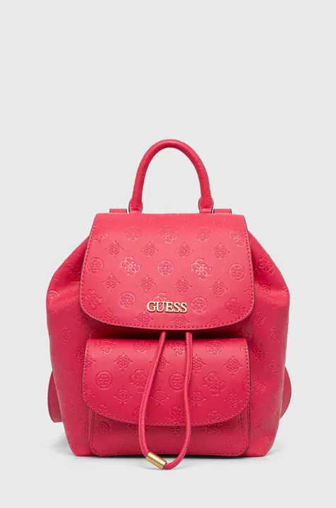 Guess plecak damski kolor różowy mały gładki