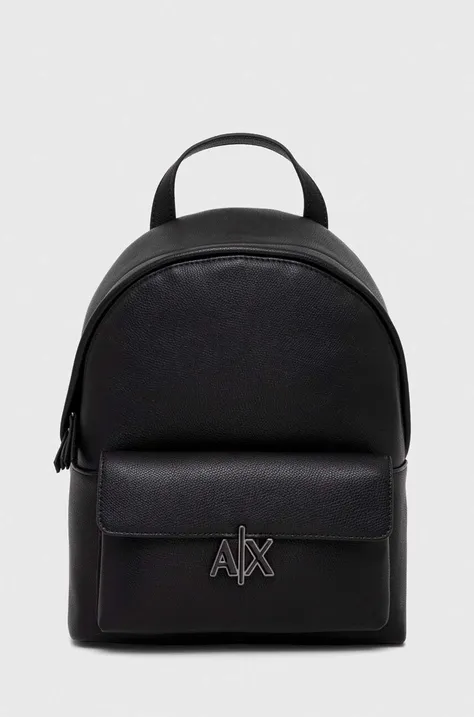 Armani Exchange plecak damski kolor czarny mały gładki