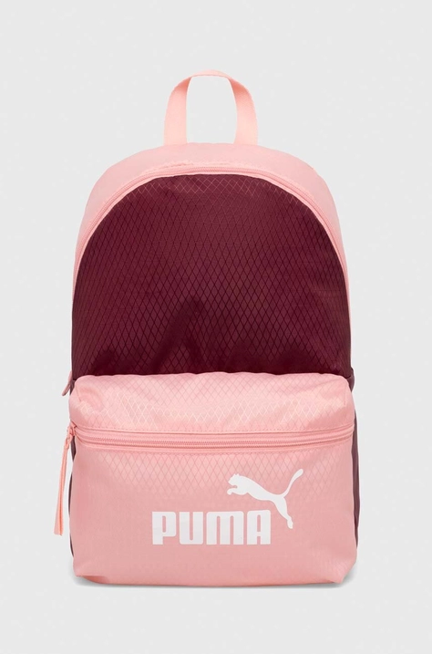 Puma plecak damski kolor różowy mały z nadrukiem