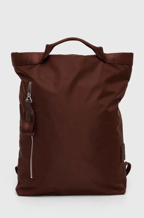 Marc O'Polo plecak damski kolor brązowy duży gładki