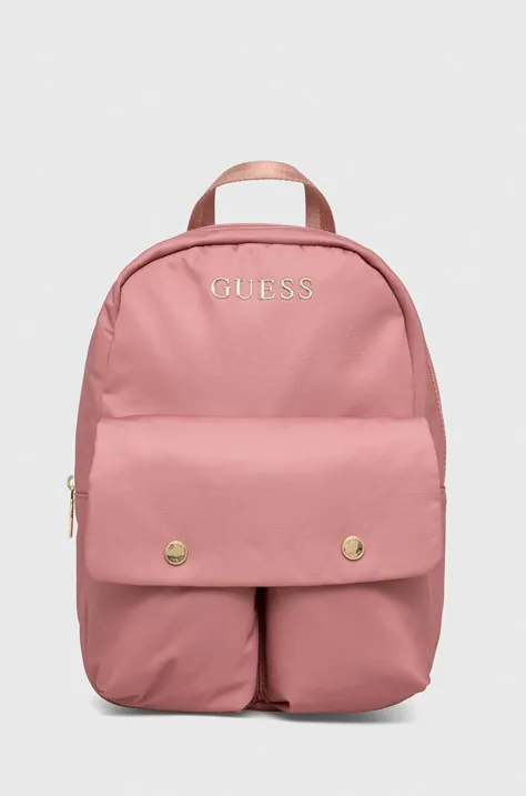 Guess plecak damski kolor różowy mały gładki
