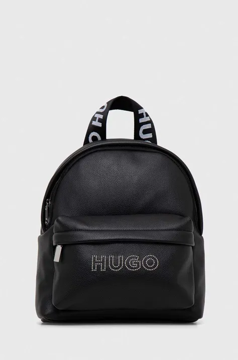 HUGO plecak damski kolor czarny mały gładki