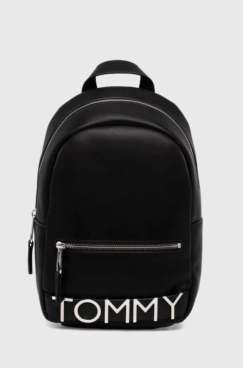 Tommy Jeans plecak damski kolor czarny mały z aplikacją