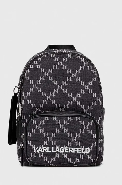 Karl Lagerfeld plecak kolor czarny duży wzorzysty