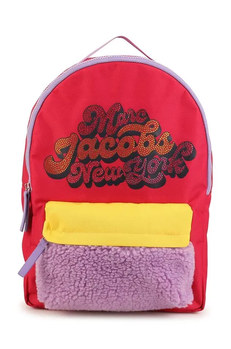Detský ruksak Marc Jacobs červená farba, malý, vzorovaný