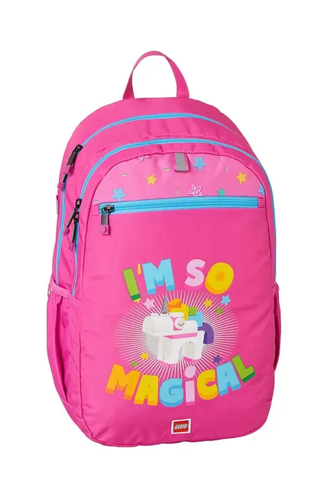 Дитячий рюкзак Lego колір рожевий великий з принтом