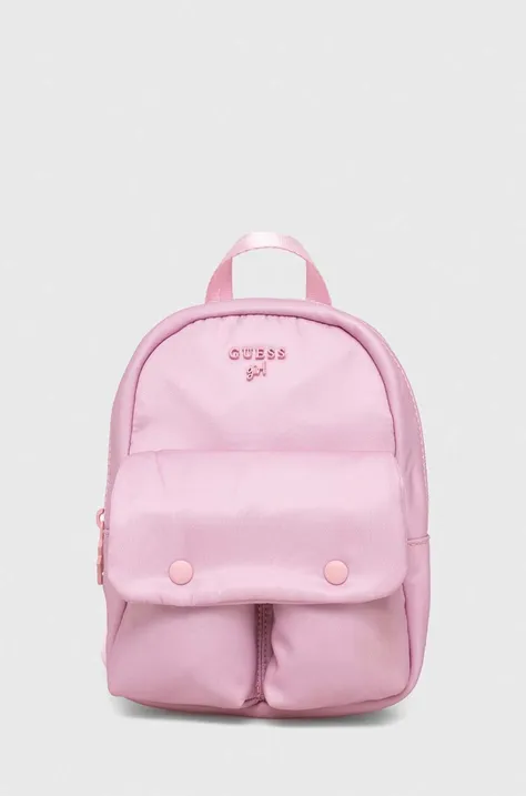 Дитячий рюкзак Guess колір рожевий малий однотонний