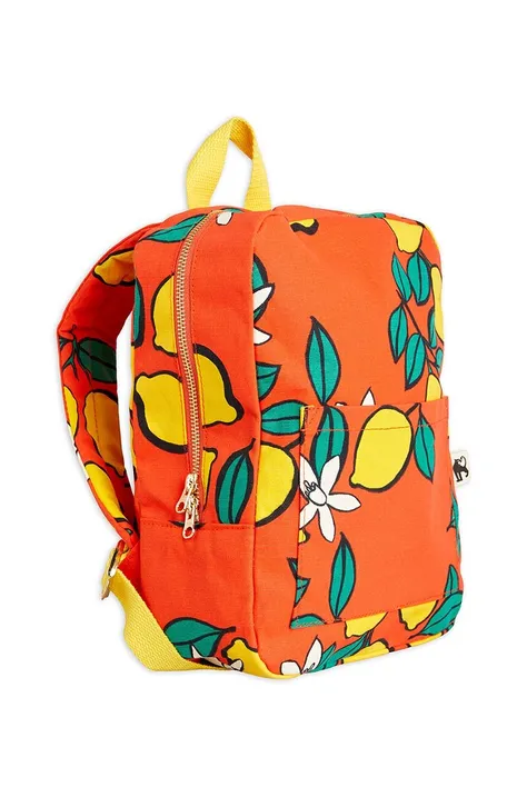 Mini Rodini plecak dziecięcy kolor pomarańczowy duży wzorzysty