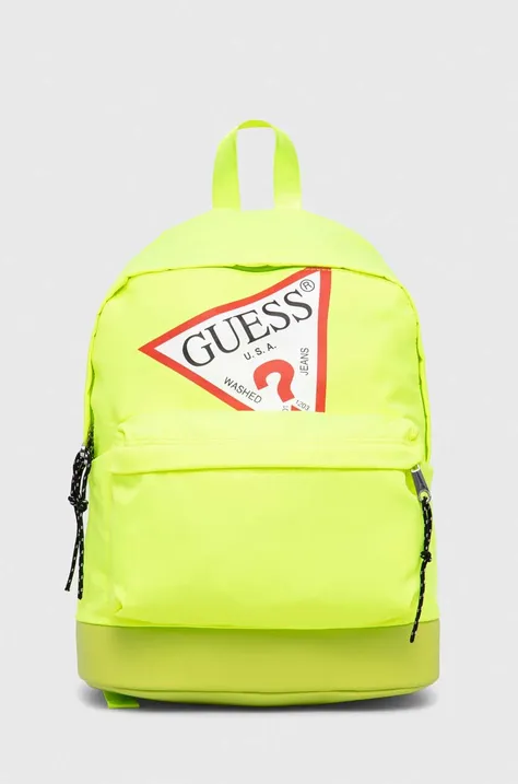 Detský ruksak Guess žltá farba, veľký, s potlačou