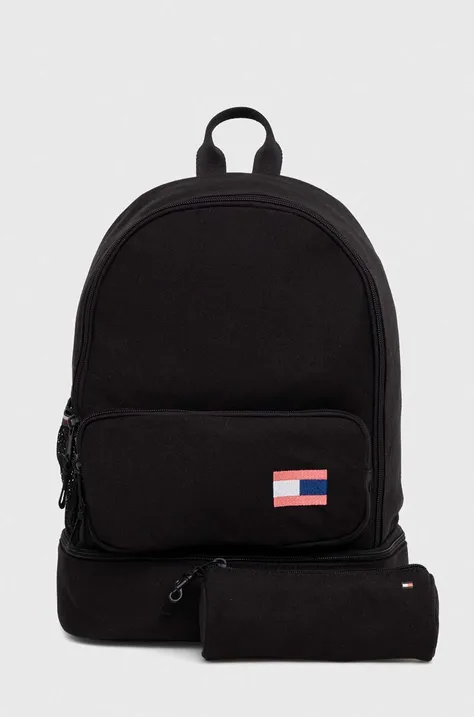 Дитячий рюкзак Tommy Hilfiger колір чорний малий з аплікацією