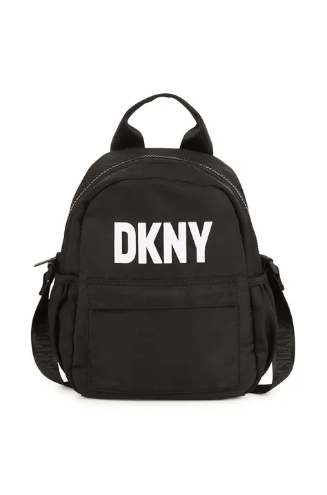 Дитячий рюкзак Dkny колір чорний малий з принтом