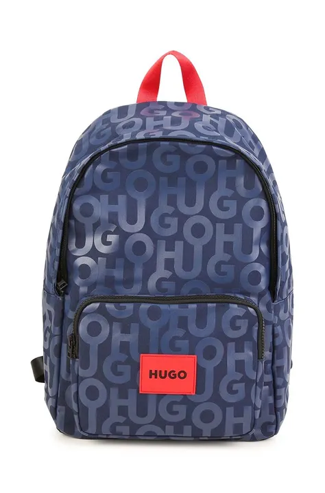 Detský ruksak HUGO tmavomodrá farba, veľký, vzorovaný