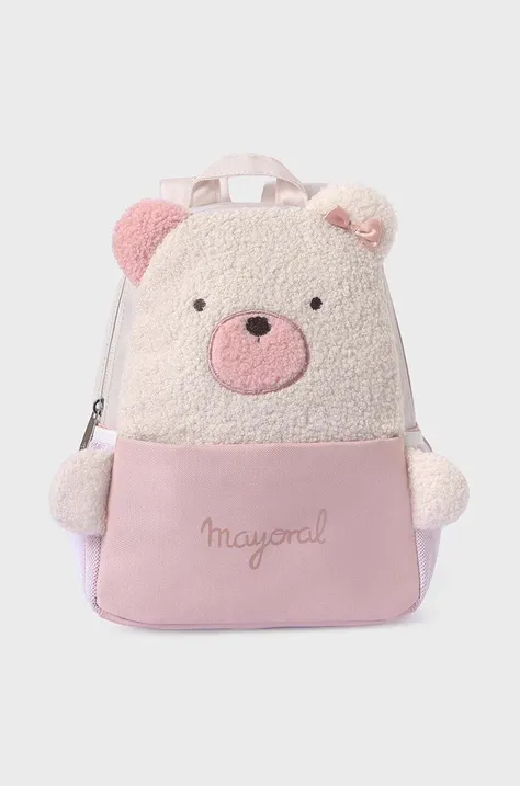 Детский рюкзак Mayoral Newborn цвет розовый маленький узорный