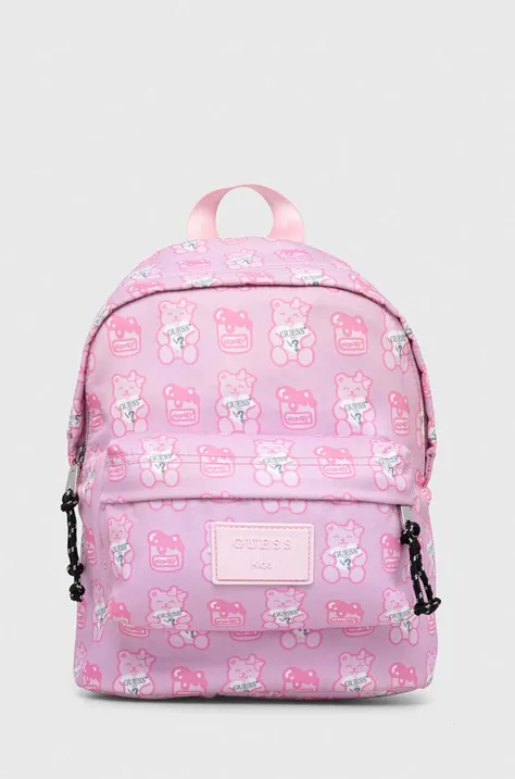 Детский рюкзак Guess цвет розовый маленький узорный