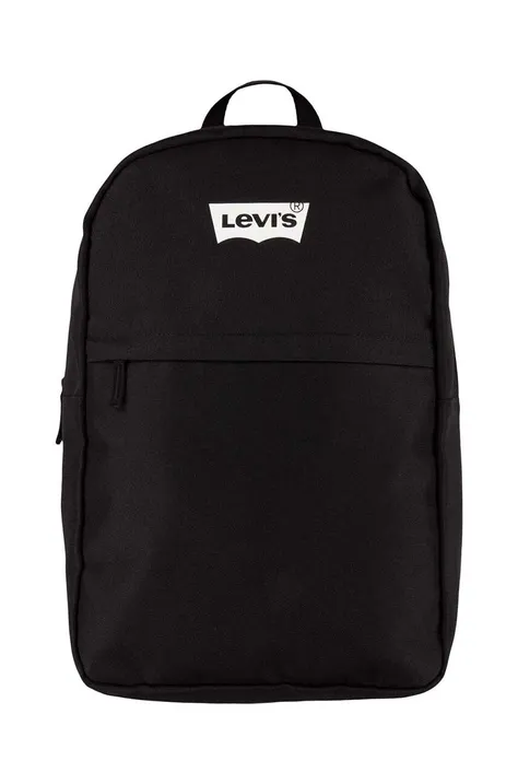 Dječji ruksak Levi's boja: crna, mali, s tiskom