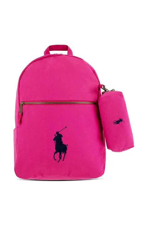 Polo Ralph Lauren plecak dziecięcy kolor różowy mały gładki