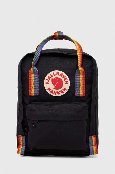 Fjallraven plecak dziecięcy Kanken Rainbow Mini kolor czarny mały wzorzysty
