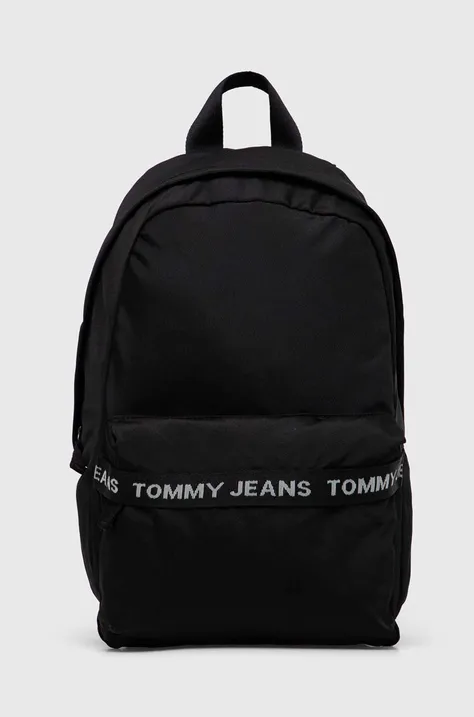 Ruksak Tommy Jeans pánsky, čierna farba, veľký, s potlačou
