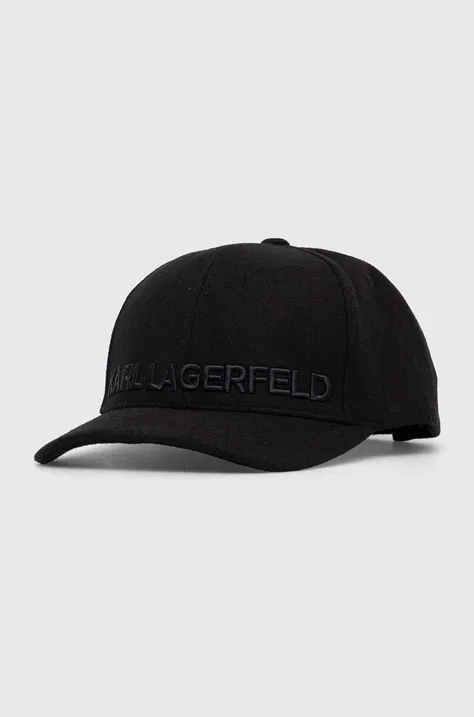 Kapa s šiltom Karl Lagerfeld črna barva