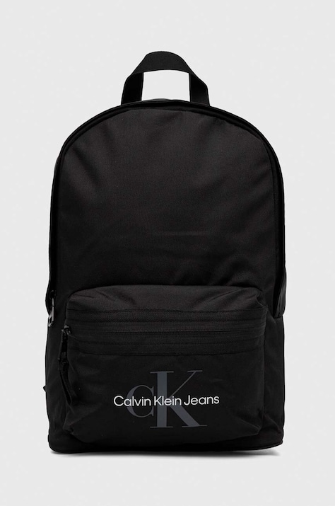 Calvin Klein Jeans rucsac bărbați, culoarea negru, mare, cu imprimeu K50K511100