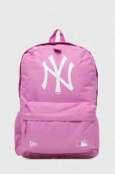 New Era plecak kolor różowy duży z nadrukiem NEW YORK YANKEES
