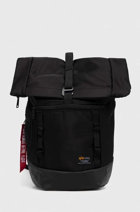 Alpha Industries plecak kolor czarny duży gładki 126941.03-Black