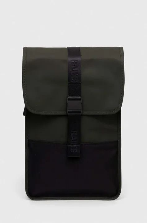 Ruksak Rains 14400 Backpacks boja: zelena, veliki, bez uzorka