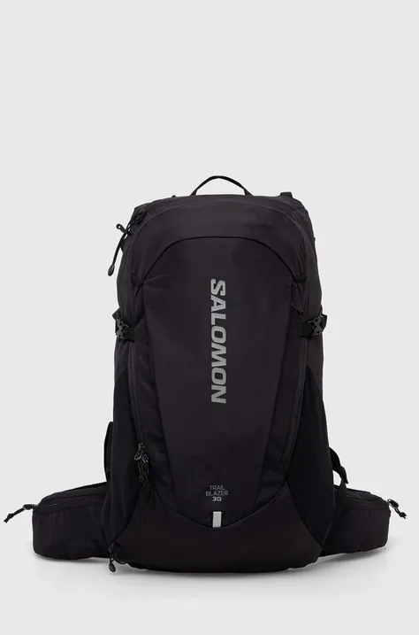 Salomon plecak kolor czarny duży z nadrukiem