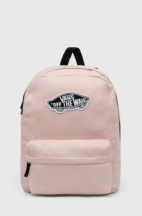 Vans plecak kolor różowy duży z aplikacją