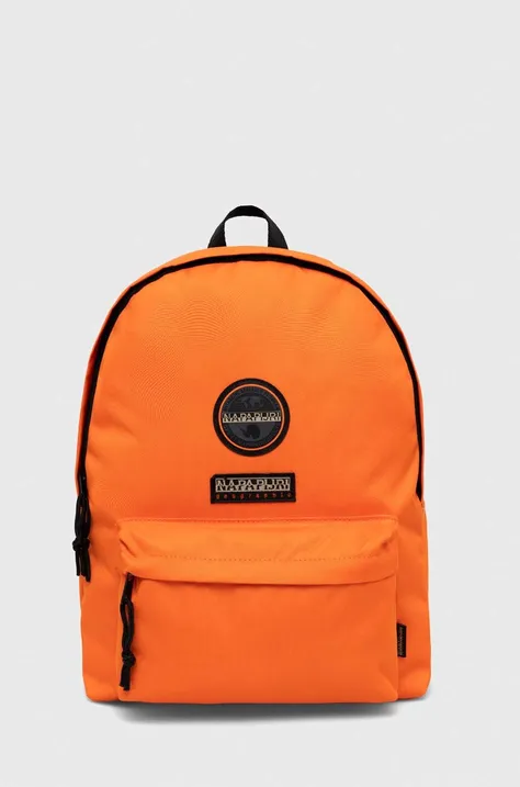 Рюкзак Napapijri цвет оранжевый большой с аппликацией