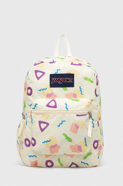 Jansport plecak kolor beżowy duży wzorzysty