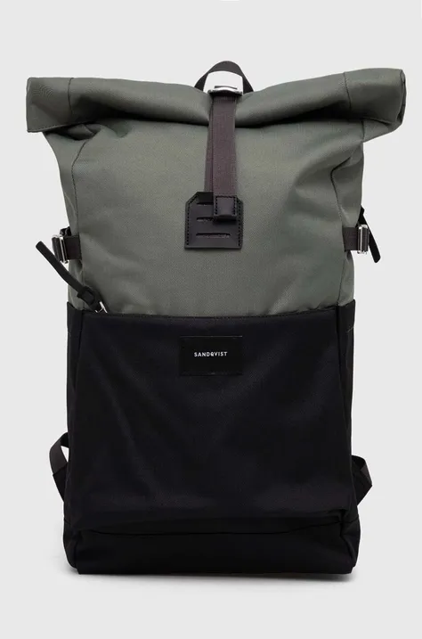 Sandqvist plecak Ilon kolor zielony duży wzorzysty SQA2163