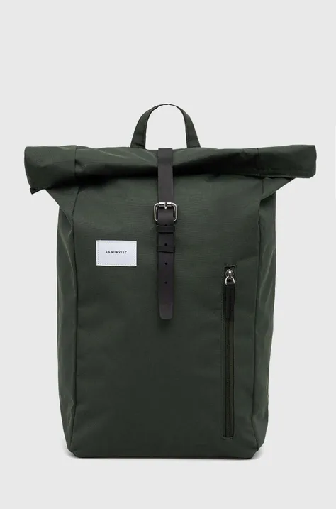 Sandqvist plecak Dante kolor zielony duży gładki SQA2198